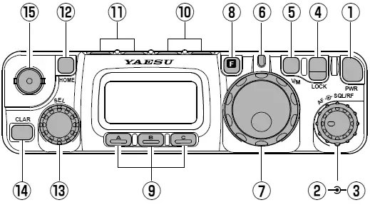 YAESU FT-818 front panel